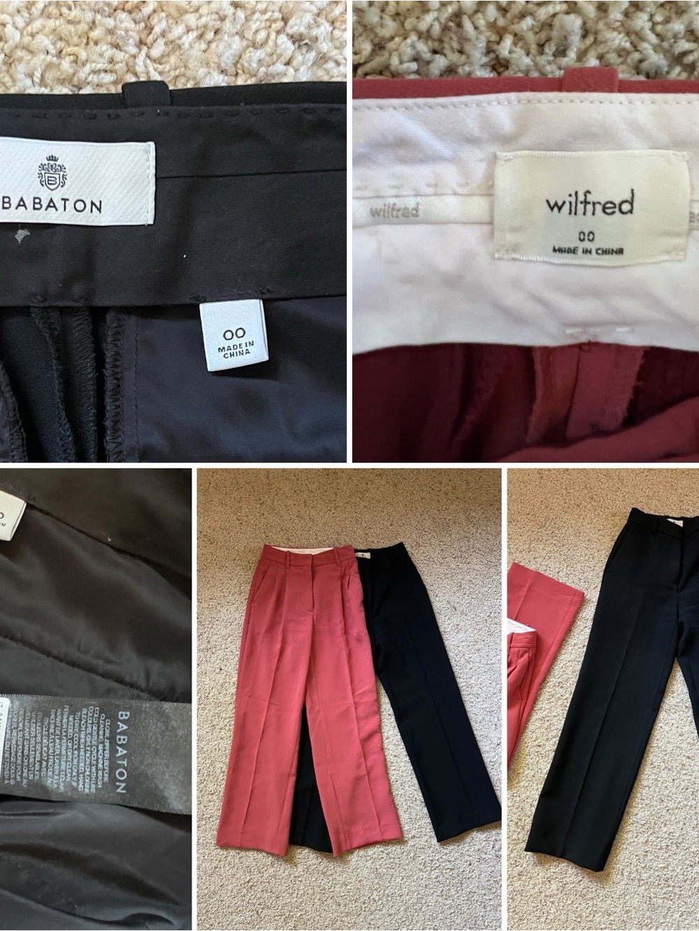 Babaton Black High-Rise Tailored Trousers